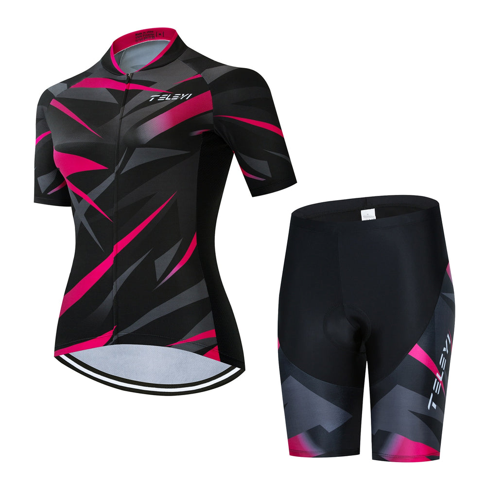 Women Short Sleeve Jersey Set