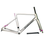 2019 Newest THRUST T1000 silvery Disc brake carbon road  frame