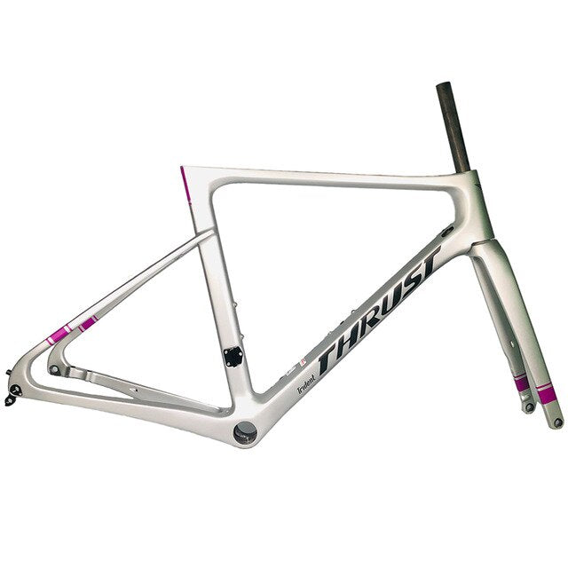 2019 Newest THRUST T1000 silvery Disc brake carbon road  frame - forbicycle