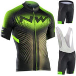 2020 NW Brand Flour Green Cycling Jersey Set