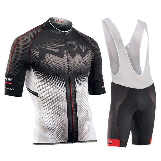 2020 NW Brand Flour Green Cycling Jersey Set - forbicycle