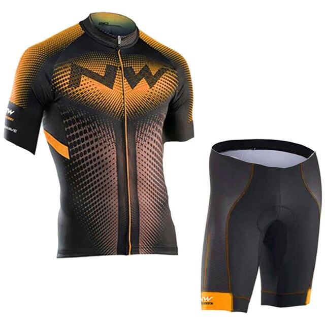 2020 NW Brand Flour Green Cycling Jersey Set - forbicycle